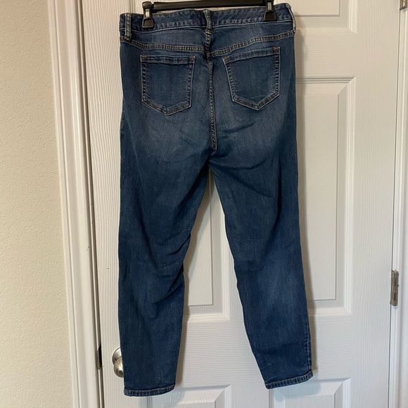 Torrid Ripped / Distressed Girlfriend Cropped Jeans with Tiger and Bird - Picture 6 of 6